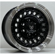 TORK 2846 17X9 6X139.7 ET-15 BLACK LIP MACHINED